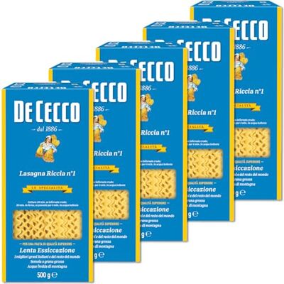 De Cecco 5 x Lasagna Longue Doppia Riccia No. 1 Pâte italienne 500 g - Publicité De Cecco 5 x Lasagna Longue Doppia Riccia No. 1 Pâte italienne 500 g - Publicité