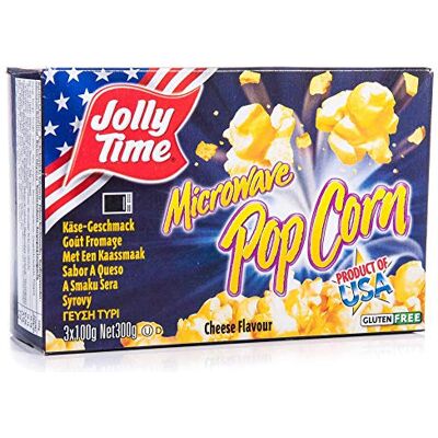 Jolly Time M. Jolly Time Microware Popcorn Cheese Flavor (3x100g) - Publicité Jolly Time M. Jolly Time Microware Popcorn Cheese Flavor (3x100g) - Publicité
