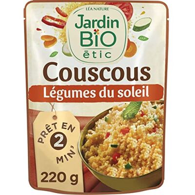 AUCHAN Lot de 3 unités *** JARDIN BIO ETIC Couscous aux légumes du soleil sachet express 1 personne 220g - Publicité AUCHAN Lot de 3 unités *** JARDIN BIO ETIC Couscous aux légumes du soleil sachet express 1 personne 220g - Publicité