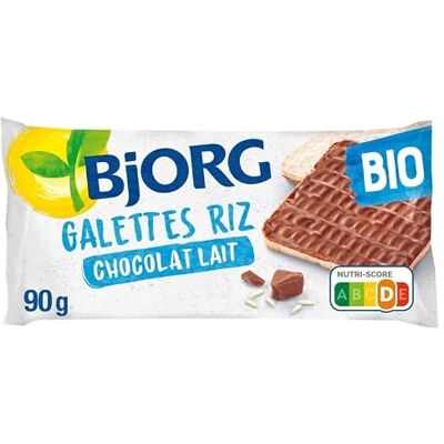 BJORG Fines Galettes De Riz Chocolat Au Lait Bio Sans Gluten 90G Lot De 3 - Publicité BJORG Fines Galettes De Riz Chocolat Au Lait Bio Sans Gluten 90G Lot De 3 - Publicité