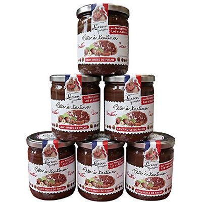 LUCIEN GEORGELIN Pâtes à tartiner aux noisettes et cacao , 400g, Lot de 6 - Publicité LUCIEN GEORGELIN Pâtes à tartiner aux noisettes et cacao , 400g, Lot de 6 - Publicité