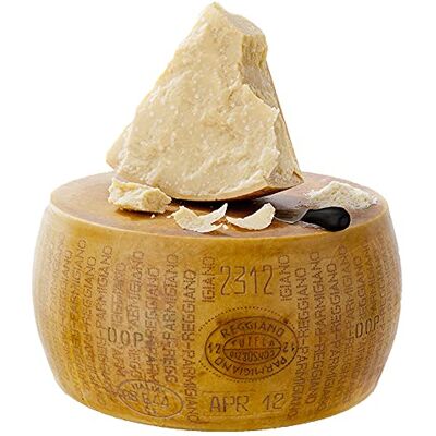 Parmigiano Reggiano AOP de Colline "SALICETO",une roue entière de fromage fait de 24 mois, poids Kg.39 - Publicité Parmigiano Reggiano AOP de Colline "SALICETO",une roue entière de fromage fait de 24 mois, poids Kg.39 - Publicité