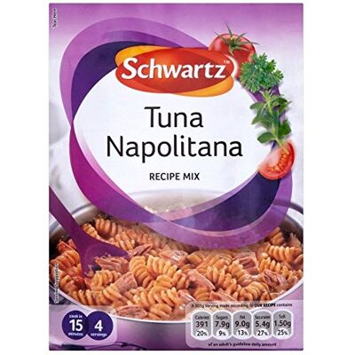 Schwartz thon napolitaine Recette Mix (30g) Paquet de 6 - Publicité Schwartz thon napolitaine Recette Mix (30g) Paquet de 6 - Publicité
