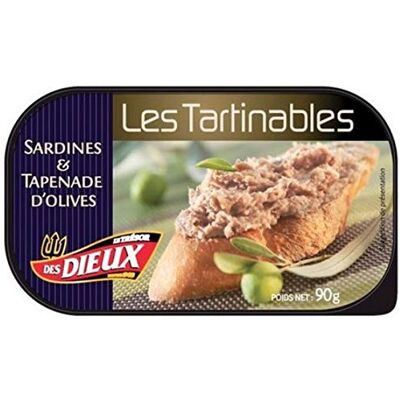 LE TRESOR DES DIEUX Gendreau Spécialité à base de sardines et de tapenade d'olives La boîte de 90g - Publicité LE TRESOR DES DIEUX Gendreau Spécialité à base de sardines et de tapenade d'olives La boîte de 90g - Publicité