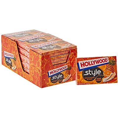Mondelez International Hollywood Chewing Gum Style Parfum Cocktail de Fruits Sans Sucres avec Édulcorants Lot de 18 paquets de 12 gums 23 g - Publicité Mondelez International Hollywood Chewing Gum Style Parfum Cocktail de Fruits Sans Sucres avec Édulcorants Lot de 18 paquets de 12 gums 23 g - Publicité
