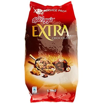Kellogg's Céréales Extra Chocolat Noir Noisettes 1,5kg - Publicité Kellogg's Céréales Extra Chocolat Noir Noisettes 1,5kg - Publicité