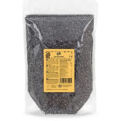 KoRo Graines de chia bio 1 kg Super-aliment naturel Issu de l'agriculture biologique – Riches en fibres – Source de protéines - Publicité KoRo Graines de chia bio 1 kg Super-aliment naturel Issu de l'agriculture biologique – Riches en fibres – Source de protéines - Publicité