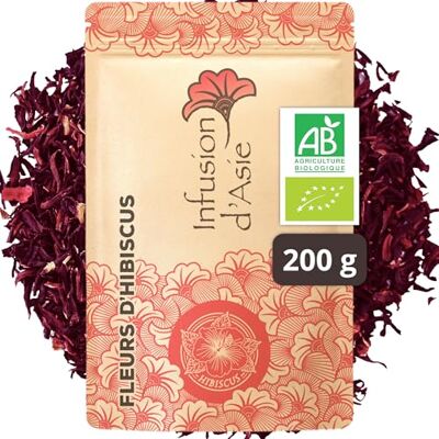 Khla Fleurs d'Hibiscus Bio 200 g Tisane & Infusion Bien-Être Hydratation & Digestion Chaude ou Glacée Sachet Vrac Florale & Aromatique Riche en Antioxydants Origine Égypte - Publicité Khla Fleurs d'Hibiscus Bio 200 g Tisane & Infusion Bien-Être Hydratation & Digestion Chaude ou Glacée Sachet Vrac Florale & Aromatique Riche en Antioxydants Origine Égypte - Publicité