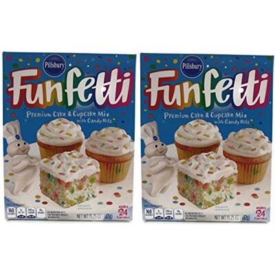 Pillsbury Happy Birthday Funfetti Premium Cake & Cupcake Mix 15.25 Oz (2 Packages) - Publicité Pillsbury Happy Birthday Funfetti Premium Cake & Cupcake Mix 15.25 Oz (2 Packages) - Publicité