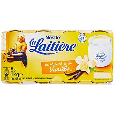 La Laitière Yaourt au Lait Entier Vanille, 8 x 125g - Publicité La Laitière Yaourt au Lait Entier Vanille, 8 x 125g - Publicité