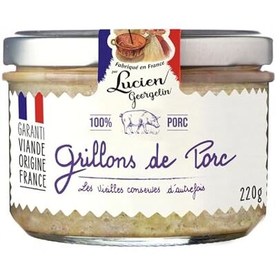 LUCIEN GEORGELIN Grillons de Porc Le bocal de 220g - Publicité LUCIEN GEORGELIN Grillons de Porc Le bocal de 220g - Publicité