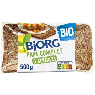 BJORG Pain Complet 3 Céréales 500G Lot De 4 - Publicité BJORG Pain Complet 3 Céréales 500G Lot De 4 - Publicité