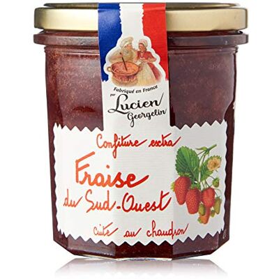 LUCIEN GEORGELIN Confiture Extra de Fraise du Sud-Ouest Le Bocal de 350g - Publicité LUCIEN GEORGELIN Confiture Extra de Fraise du Sud-Ouest Le Bocal de 350g - Publicité