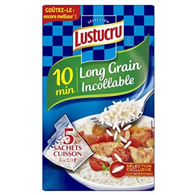 AUCHAN Lot de 3 unités *** LUSTUCRU Riz long grain incollable sachets cuisson prêt en 10 min 5x180g 900g - Publicité AUCHAN Lot de 3 unités *** LUSTUCRU Riz long grain incollable sachets cuisson prêt en 10 min 5x180g 900g - Publicité
