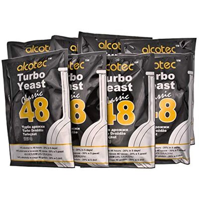 Alcotec 8x levures turbo Classic 48h 20% d'alcool dans les 5 jours - Publicité Alcotec 8x levures turbo Classic 48h 20% d'alcool dans les 5 jours - Publicité