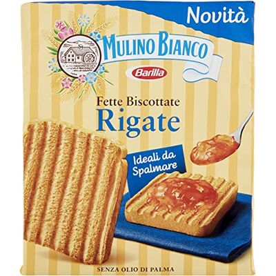 Mulino Bianco 6x Fette Biscottate Rigate Zwieback kekse gebackenem Brot 315 g biscuits - Publicité Mulino Bianco 6x Fette Biscottate Rigate Zwieback kekse gebackenem Brot 315 g biscuits - Publicité