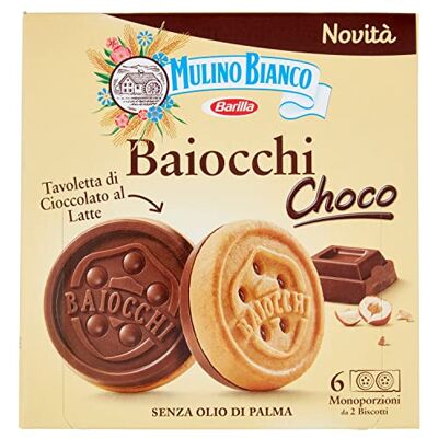 Mulino Bianco Baiocchi Choco Biscuits Barilla 144 Gramme Total - Publicité Mulino Bianco Baiocchi Choco Biscuits Barilla 144 Gramme Total - Publicité
