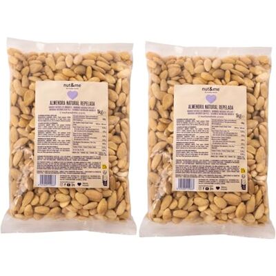 nut&me Amandes blanchies 2 kg Amande naturelle décortiquée Sans additifs ni conservateurs Source de protéines Sans sel Pack 2 x 1 kg - Publicité nut&me Amandes blanchies 2 kg Amande naturelle décortiquée Sans additifs ni conservateurs Source de protéines Sans sel Pack 2 x 1 kg - Publicité