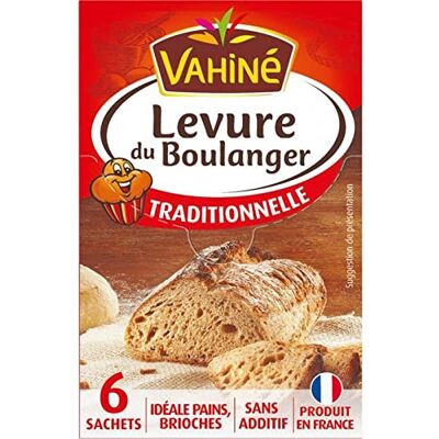 Vahiné Levure du Boulanger Traditionnelle par 6 Sachets de 8g (lot de 5 soit 30 sachets) - Publicité Vahiné Levure du Boulanger Traditionnelle par 6 Sachets de 8g (lot de 5 soit 30 sachets) - Publicité