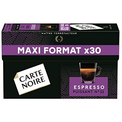 Carte Noire Espresso Puissant N°11 Capsules Compatibles Nespresso 159 g Lot de 4 - Publicité Carte Noire Espresso Puissant N°11 Capsules Compatibles Nespresso 159 g Lot de 4 - Publicité