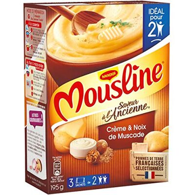 Maggi Mousline Purée Saveur à l'Ancienne Crème Muscade 3 Sachets de 65 g pour 2 personnes - Publicité Maggi Mousline Purée Saveur à l'Ancienne Crème Muscade 3 Sachets de 65 g pour 2 personnes - Publicité
