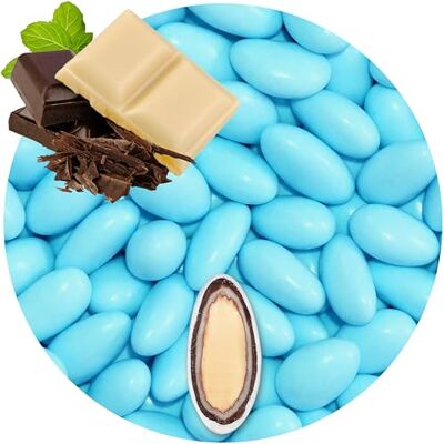 EinsSein 1kg Dragees amandes au chocolat noir & chocolat blanc bleu mat ca. 160 pièce Dragées Mariage Baptême Communion Célébrer Fête Candybar cadeaux d’invités Amandes chocolatées - Publicité EinsSein 1kg Dragees amandes au chocolat noir & chocolat blanc bleu mat ca. 160 pièce Dragées Mariage Baptême Communion Célébrer Fête Candybar cadeaux d’invités Amandes chocolatées - Publicité