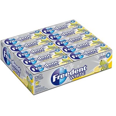 Wine And More Chewing gum White aux fruits FREEDENT 30 x 10 dragées - Publicité Wine And More Chewing gum White aux fruits FREEDENT 30 x 10 dragées - Publicité