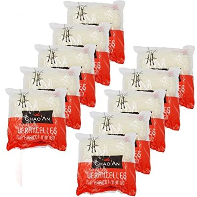 Chao'an Lot 10x Vermicelles de haricot mungo Paquet 100g - Publicité Chao'an Lot 10x Vermicelles de haricot mungo Paquet 100g - Publicité