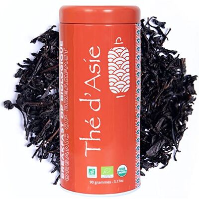Khla Thé noir Breakfast OP Bio en vrac Boite métal 90g Certifié agriculture biologique Thé d'Asie by - Publicité Khla Thé noir Breakfast OP Bio en vrac Boite métal 90g Certifié agriculture biologique Thé d'Asie by - Publicité