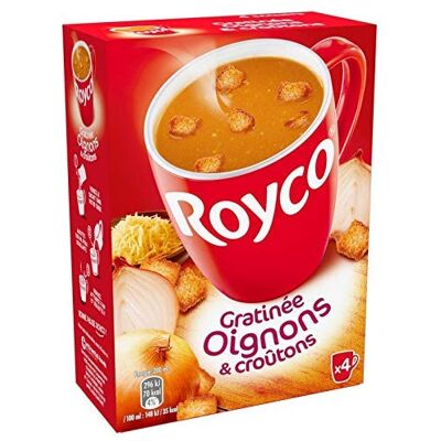 Benedicta ROYCO Minute Soup Gratinée Oignon Et Croûtons 60G Lot De 4 livraison offerte - Publicité Benedicta ROYCO Minute Soup Gratinée Oignon Et Croûtons 60G Lot De 4 livraison offerte - Publicité