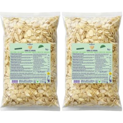nut&me Amandes efilées 2 kg Tranches d'amandes blanchies Amandes crues Sans additifs ni conservateurs Sources de protéines Sans sel Pack 2 x 1 kg - Publicité nut&me Amandes efilées 2 kg Tranches d'amandes blanchies Amandes crues Sans additifs ni conservateurs Sources de protéines Sans sel Pack 2 x 1 kg - Publicité