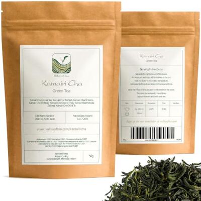 Valley of Tea Kamairicha Thé Vert Japonais Torréfié au Wok en Vrac - Publicité Valley of Tea Kamairicha Thé Vert Japonais Torréfié au Wok en Vrac - Publicité