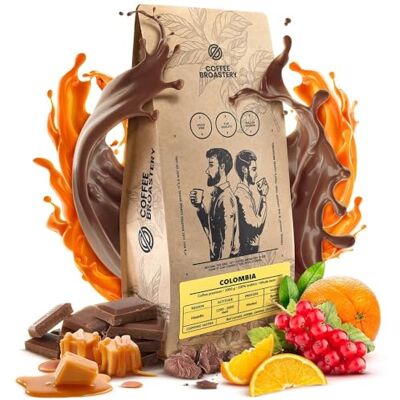 COFFEE BROASTERY Café en Grains Colombia Medellin 1kg Andes Arabica de Spécialité Torréfié Notes de Chocolat, Caramel, Groseille et Orange Idéal pour Machine à Expresso et Café Filtre - Publicité COFFEE BROASTERY Café en Grains Colombia Medellin 1kg Andes Arabica de Spécialité Torréfié Notes de Chocolat, Caramel, Groseille et Orange Idéal pour Machine à Expresso et Café Filtre - Publicité