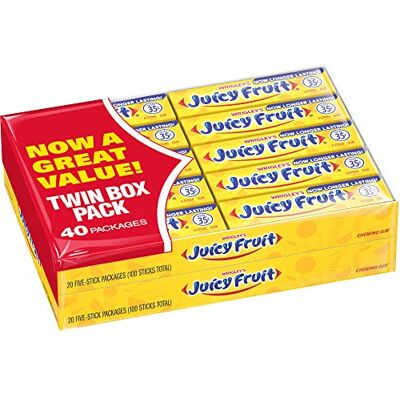 Juicy Fruit Gum, Original, 0.47 Ounce (Pack of 40) - Publicité Juicy Fruit Gum, Original, 0.47 Ounce (Pack of 40) - Publicité