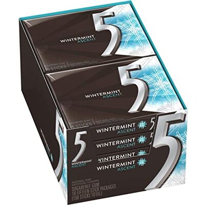 5 GUM Wrigley's Lot de 5 gommes à mâcher Wintermint Ascent (15 carats) - Publicité 5 GUM Wrigley's Lot de 5 gommes à mâcher Wintermint Ascent (15 carats) - Publicité