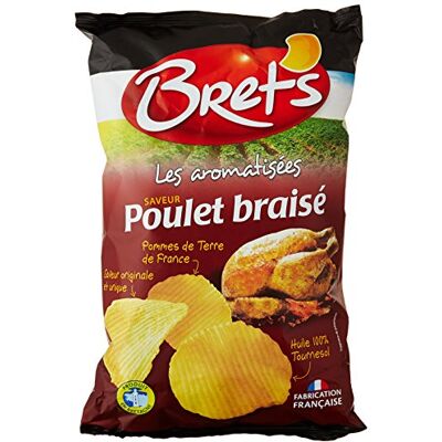 Brets Bret's Chips Saveur Poulet Braisé le Sachet de 125 g Lot de 5 - Publicité Brets Bret's Chips Saveur Poulet Braisé le Sachet de 125 g Lot de 5 - Publicité