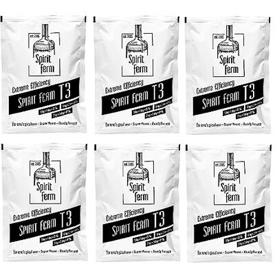 AlcoFermBrew 6 x Levure Turbo Spirit Ferm T3 – 125g Fermentation Rapide jusqu’à 17 % en 3 Jours Pour 25 L de Moût Sucré - Publicité AlcoFermBrew 6 x Levure Turbo Spirit Ferm T3 – 125g Fermentation Rapide jusqu’à 17 % en 3 Jours Pour 25 L de Moût Sucré - Publicité