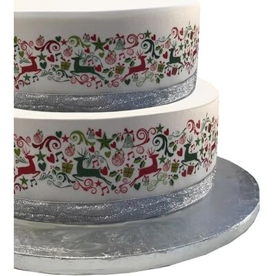 Top That Feuille de décoration comestible avec ruban de renne de Noël – Parfait pour décorer vos gâteaux – Facile à utiliser - Publicité Top That Feuille de décoration comestible avec ruban de renne de Noël – Parfait pour décorer vos gâteaux – Facile à utiliser - Publicité