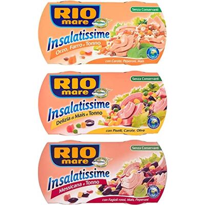 Rio Insalatissime Pack de test Insalatissime Delizia di Maïs e Tonno Pinne Gialle 2 x 160 g + Insalatissime alla Messicana e Tonno Pinne Gialle 2 x 160 g + Insalatissime Orzo, Farro e Tonno 2 - Publicité Rio Insalatissime Pack de test Insalatissime Delizia di Maïs e Tonno Pinne Gialle 2 x 160 g + Insalatissime alla Messicana e Tonno Pinne Gialle 2 x 160 g + Insalatissime Orzo, Farro e Tonno 2 - Publicité