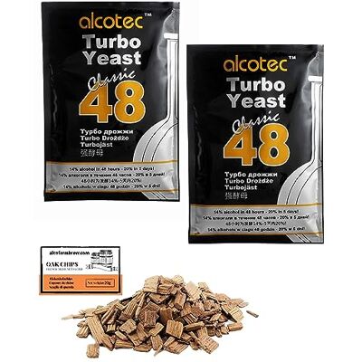 AlcoFermBrew 2 x Turbo Levure Alcotec Classic 48-130g, Levure de fermentation, Distillateurs Levure, Levure Rapide, Gnôle Alcool - Publicité AlcoFermBrew 2 x Turbo Levure Alcotec Classic 48-130g, Levure de fermentation, Distillateurs Levure, Levure Rapide, Gnôle Alcool - Publicité