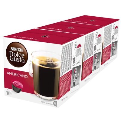 Nescafe Nescafé Dolce Gusto Américano 48 capsules (Lot de 3X16) - Publicité Nescafe Nescafé Dolce Gusto Américano 48 capsules (Lot de 3X16) - Publicité