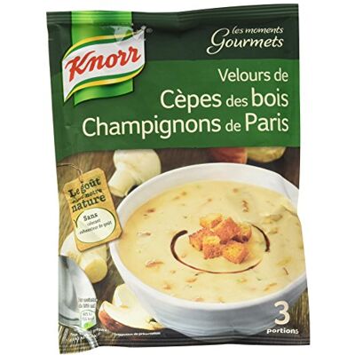 Knorr Soupe Moments Gourmets Velours de Cèpes Champignons 91g Lot de 8 - Publicité Knorr Soupe Moments Gourmets Velours de Cèpes Champignons 91g Lot de 8 - Publicité