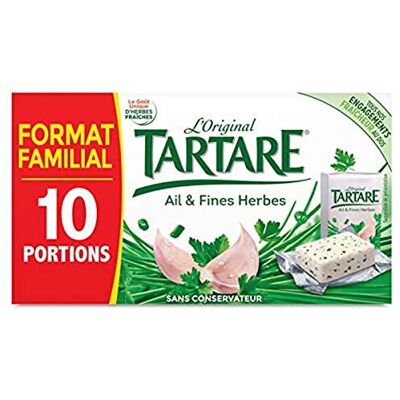 Tartare L'Original Fromage Ail et Fines Herbes, 160g - Publicité Tartare L'Original Fromage Ail et Fines Herbes, 160g - Publicité