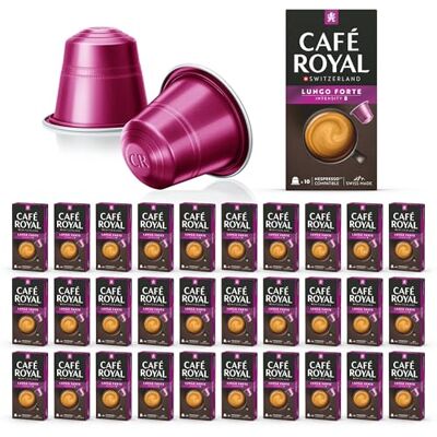 Café Royal Café en Capsules Aluminium Pro 30 x 10 soit 300 Dosettes Saveur Lungo Forte Compatibles avec les Machines à café Nespresso®* Alu à usage Domestique - Publicité Café Royal Café en Capsules Aluminium Pro 30 x 10 soit 300 Dosettes Saveur Lungo Forte Compatibles avec les Machines à café Nespresso®* Alu à usage Domestique - Publicité