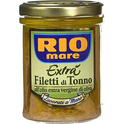 Rio 3 filets extrà Tonno Pose Thon Huile d'olive extra vierge 180 g - Publicité Rio 3 filets extrà Tonno Pose Thon Huile d'olive extra vierge 180 g - Publicité