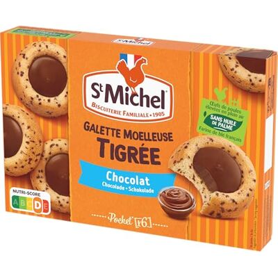 St Michel Galettes Moelleuses Tigrées Coeur au Chocolat Sans Huile de Palme 180g - Publicité St Michel Galettes Moelleuses Tigrées Coeur au Chocolat Sans Huile de Palme 180g - Publicité