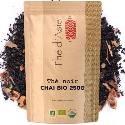 Khla Thé Chai Bio pour Chai Latte Sachet Vrac 250 g Noir Chaï Masala Épicé Ceylan Biologique Feuilles Séchées Thé d’Asie Réconfortant & Gourmand Origine Sri Lanka - Publicité Khla Thé Chai Bio pour Chai Latte Sachet Vrac 250 g Noir Chaï Masala Épicé Ceylan Biologique Feuilles Séchées Thé d’Asie Réconfortant & Gourmand Origine Sri Lanka - Publicité
