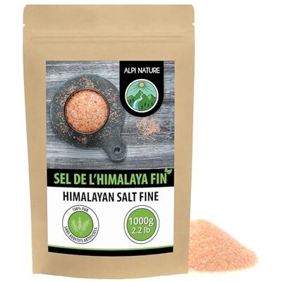 Alpi Nature Sel Himalaya Rose Fin 1kg, Sel Rose de l'Himalaya 2-5 mm pour la Cuisine - Publicité Alpi Nature Sel Himalaya Rose Fin 1kg, Sel Rose de l'Himalaya 2-5 mm pour la Cuisine - Publicité