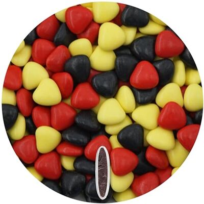 EinsSein 1kg Dragees mariage au chocolat cœur Mix Allemagne/Belgique jaune-rouge-noir foncé brillant EM 2024 Bonbons Football Anniversaire d'enfant, Fête Décorations comestibles pour l'Euro de - Publicité EinsSein 1kg Dragees mariage au chocolat cœur Mix Allemagne/Belgique jaune-rouge-noir foncé brillant EM 2024 Bonbons Football Anniversaire d'enfant, Fête Décorations comestibles pour l'Euro de - Publicité