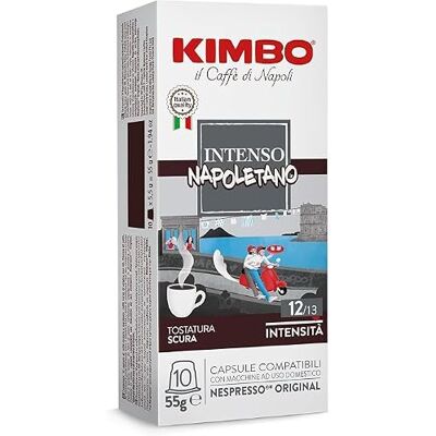 Kimbo 220 Capsule Compatibili Nespresso® Original Intenso Napoletano 22 Confezioni da 10 Capsule Intensità 12/13 Tostatura Scura Note di Cacao Fondente e Spezie Totale 220 Capsule - Publicité Kimbo 220 Capsule Compatibili Nespresso® Original Intenso Napoletano 22 Confezioni da 10 Capsule Intensità 12/13 Tostatura Scura Note di Cacao Fondente e Spezie Totale 220 Capsule - Publicité